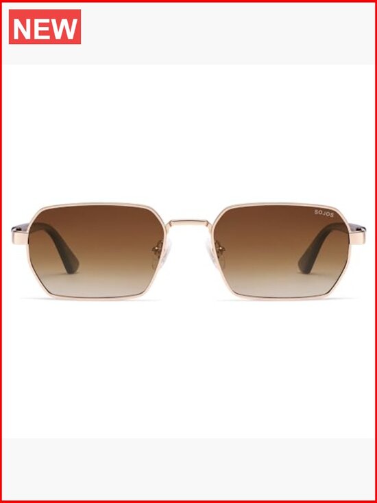 Retro Rectangle Polarized 90s Sunglasses for Women Men, Trendy Narrow Hexagon main image 7